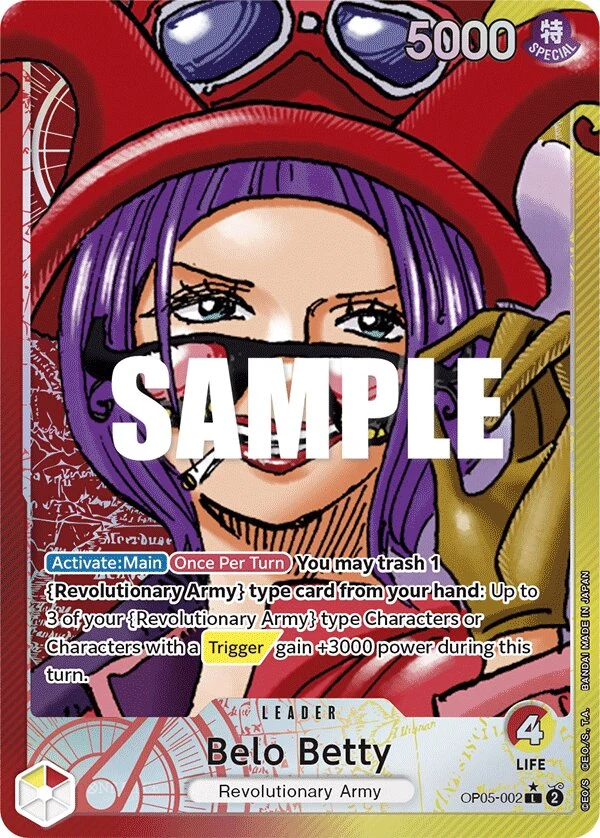 Carte One Piece anglaise Belo Betty OP05-002 L