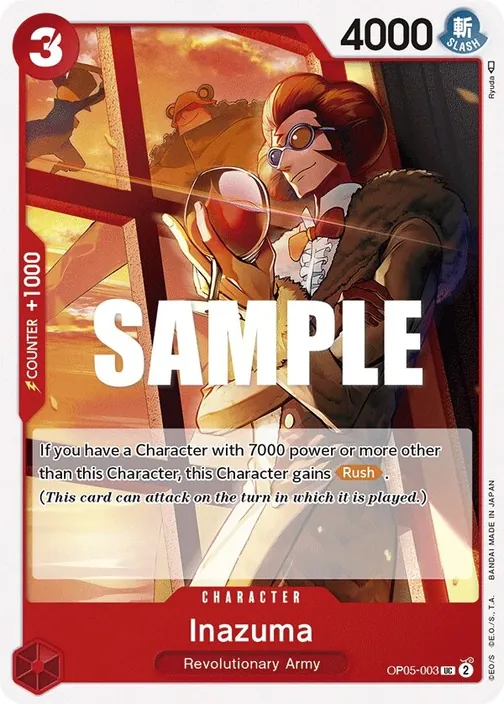 Carte One Piece anglaise OP05-003 Inazuma