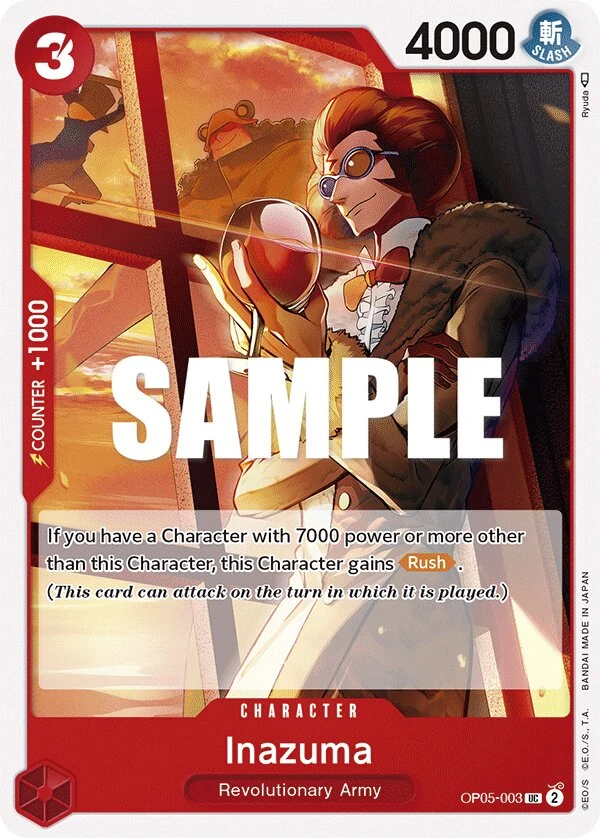 Carte One Piece anglaise Inazuma OP05-003 UC