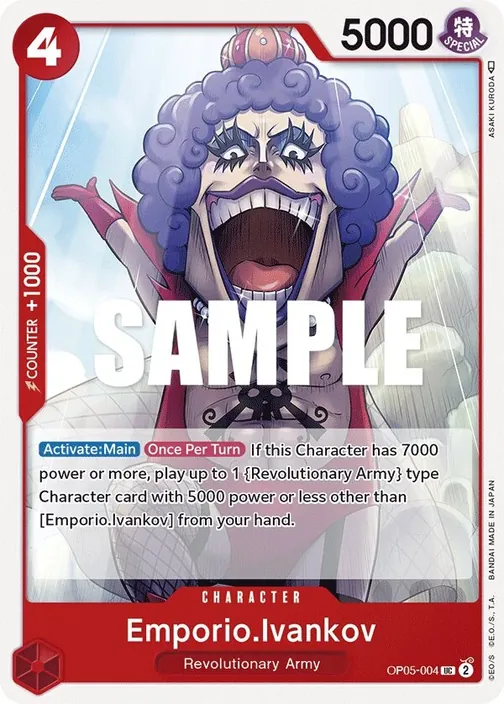 Carte One Piece anglaise OP05-004 Emporio.Ivankov