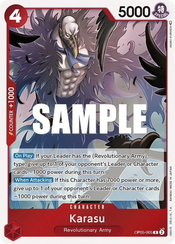 Carte One Piece anglaise Karasu OP05-005 R