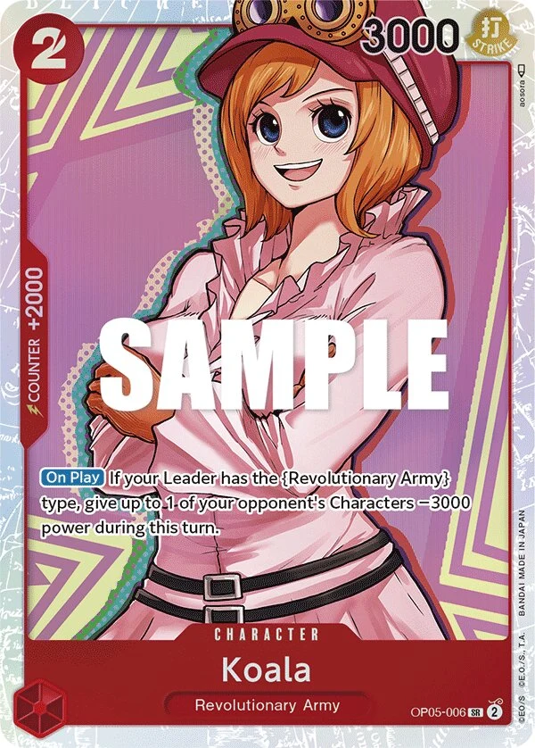 Carte One Piece anglaise Koala OP05-006 SR