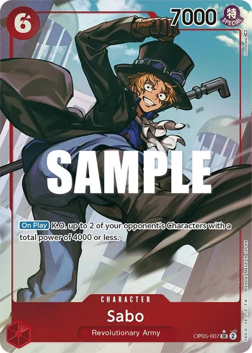 Carte One Piece anglaise OP05-007 Sabo (version 2)