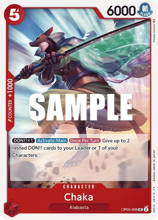 Carte One Piece anglaise OP05-008 Chaka