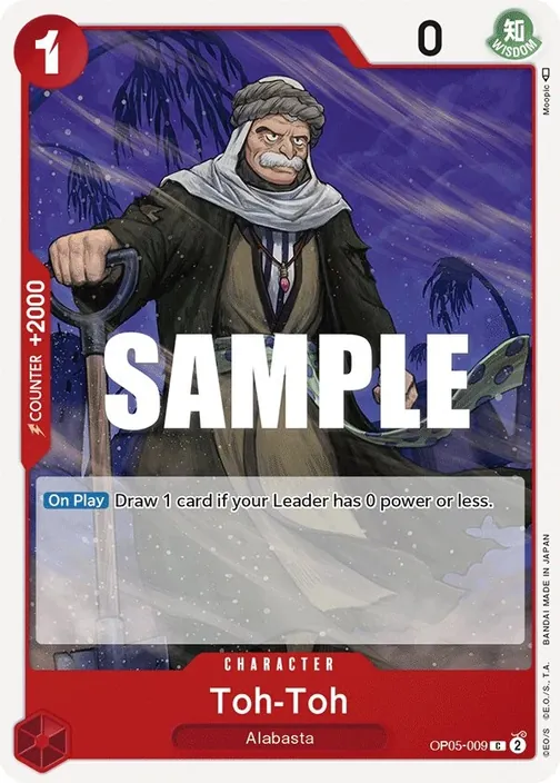 Carte One Piece anglaise OP05-009 Toh-Toh