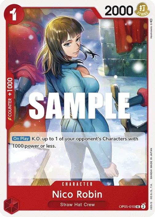 Carte One Piece anglaise OP05-010 Nico Robin