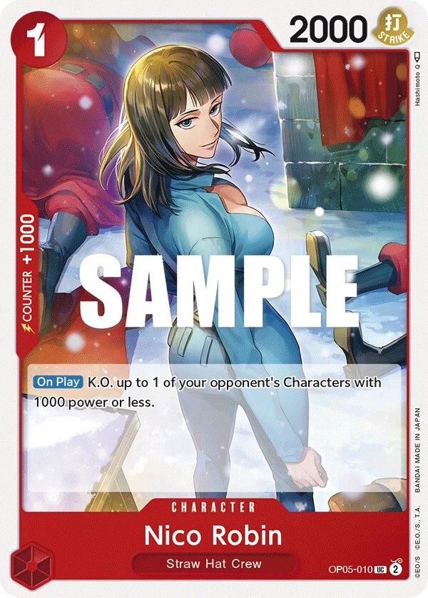 Carte One Piece anglaise Nico Robin OP05-010 UC