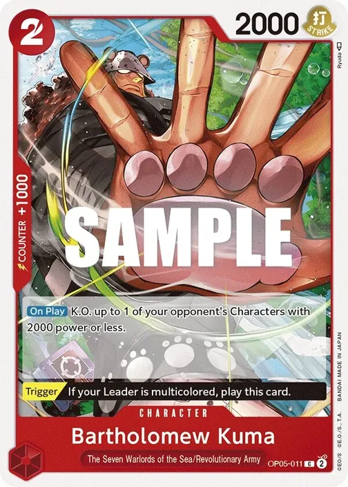 Carte One Piece anglaise OP05-011 Bartholomew Kuma