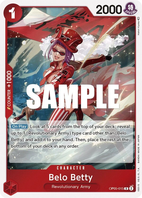 Carte One Piece anglaise Belo Betty OP05-015 R