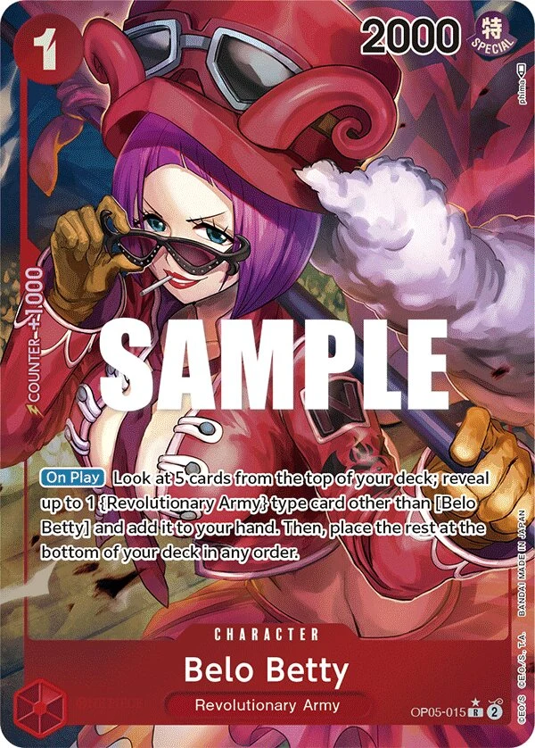 Carte One Piece anglaise Belo Betty OP05-015 R