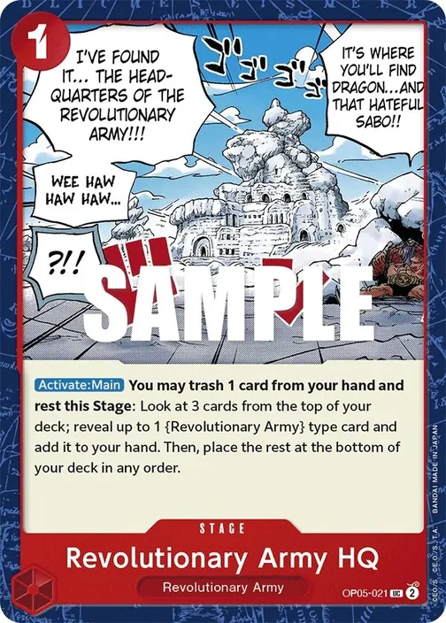Carte One Piece anglaise OP05-021 Revolutionary Army HQ