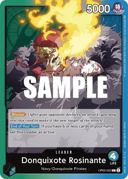 Carte One Piece anglaise OP05-022 Donquixote Rosinante