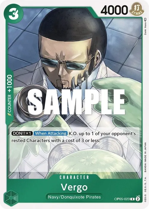 Carte One Piece anglaise OP05-023 Vergo