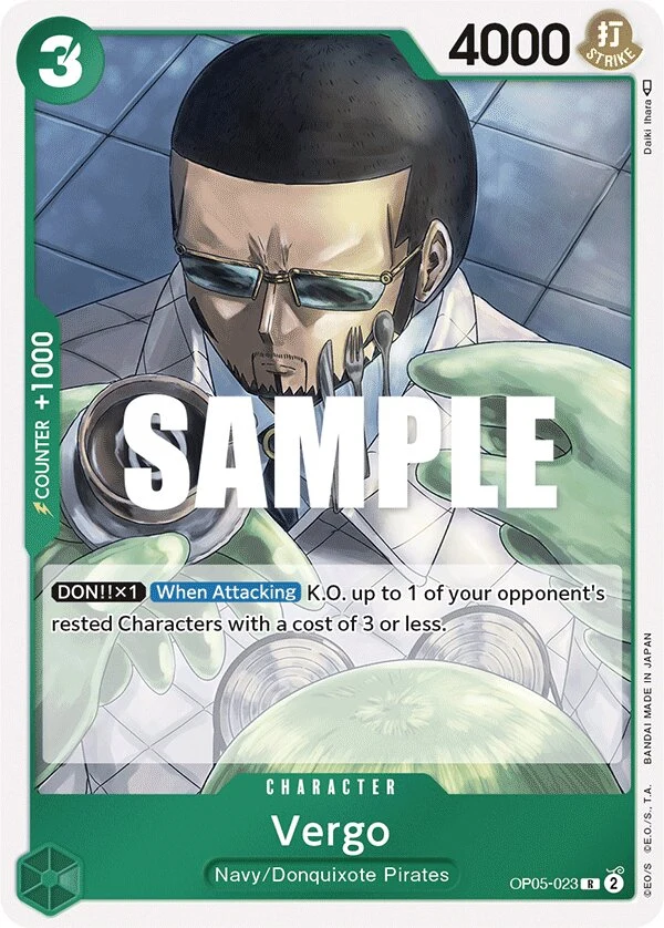 Carte One Piece anglaise Vergo OP05-023 R