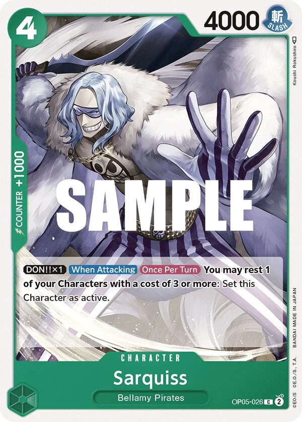 Carte One Piece anglaise Sarquiss OP05-026 C