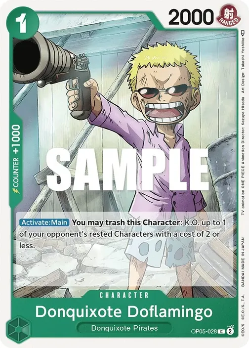 Carte One Piece anglaise OP05-028 Donquixote Doflamingo