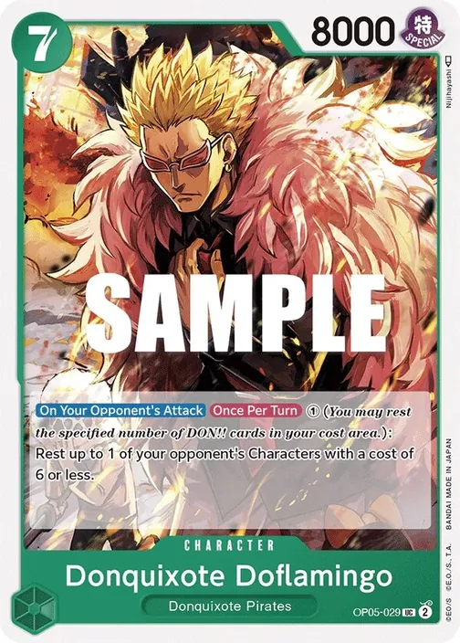 Carte One Piece anglaise OP05-029 Donquixote Doflamingo