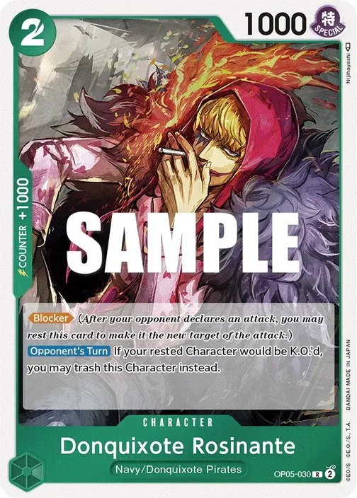 Carte One Piece anglaise OP05-030 Donquixote Rosinante