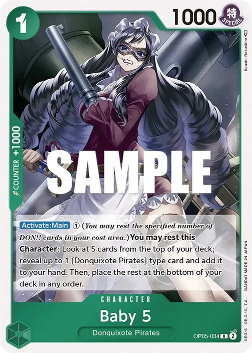 Carte One Piece anglaise OP05-034 Baby 5