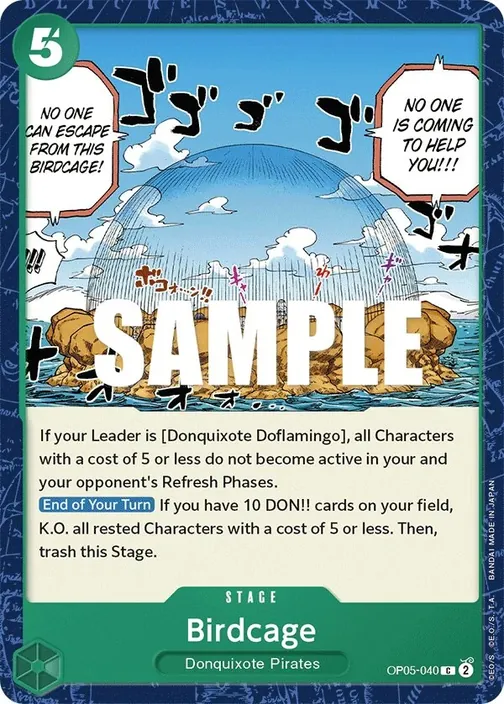 Carte One Piece anglaise OP05-040 Birdcage