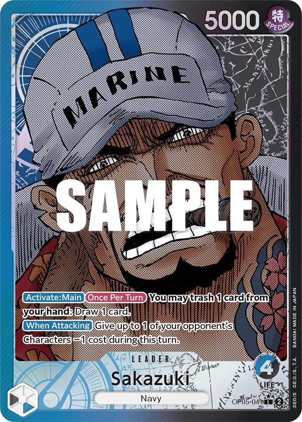 Carte One Piece anglaise Sakazuki OP05-041 L