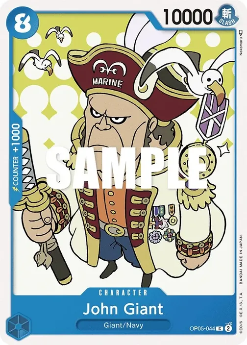 Carte One Piece anglaise OP05-044 John Giant