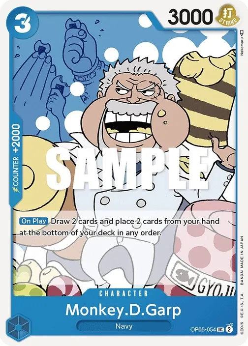 Carte One Piece anglaise OP05-054 Monkey.D.Garp