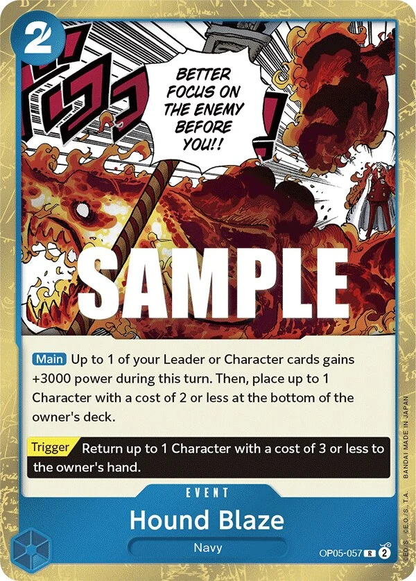 Carte One Piece anglaise Hound Blaze OP05-057 R