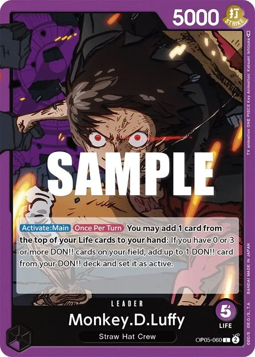 Carte One Piece anglaise OP05-060 Monkey.D.Luffy