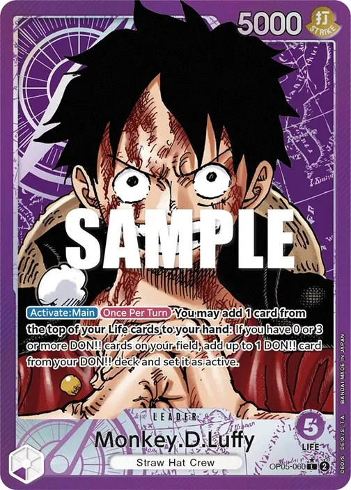 Carte One Piece anglaise OP05-060 Monkey.D.Luffy (version 2)