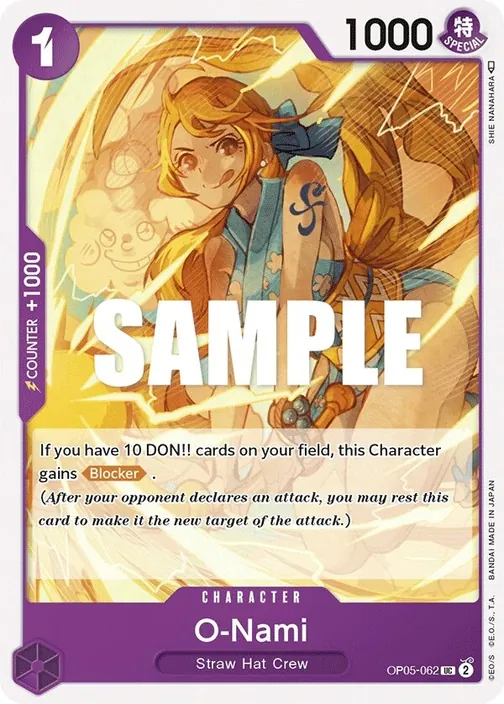 Carte One Piece anglaise OP05-062 O-Nami
