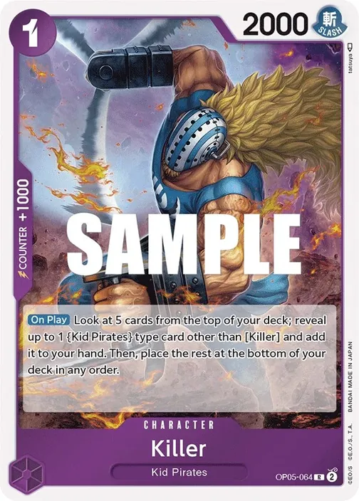 Carte One Piece anglaise OP05-064 Killer