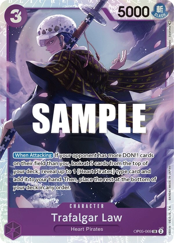 Carte One Piece anglaise Trafalgar Law OP05-069 SR