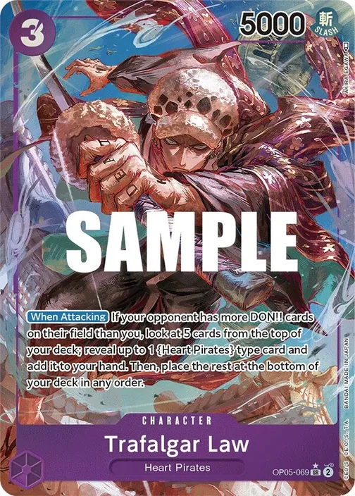 Carte One Piece anglaise OP05-069 Trafalgar Law (version 2)