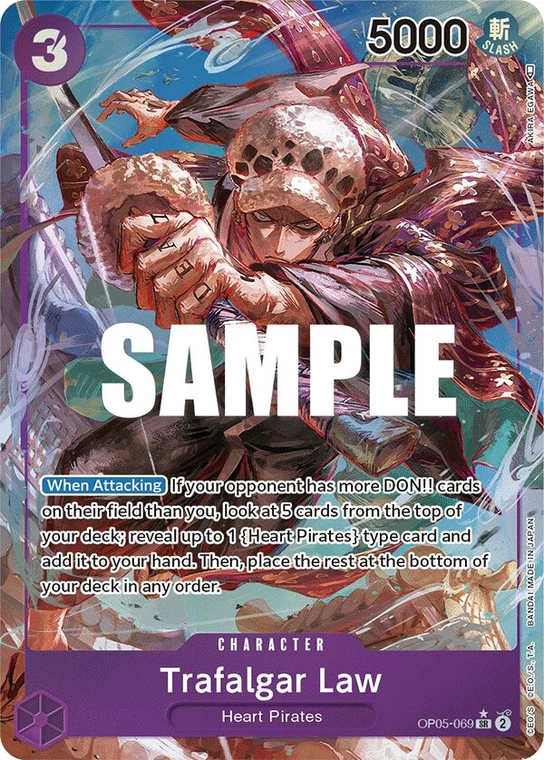 Carte One Piece anglaise Trafalgar Law OP05-069 SR