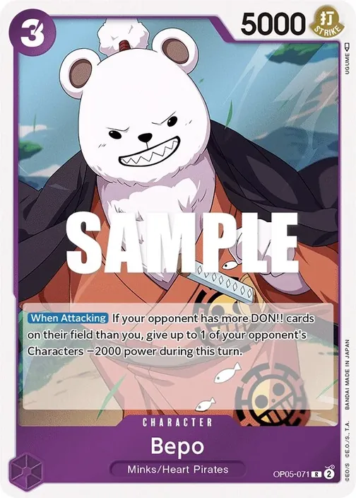 Carte One Piece anglaise OP05-071 Bepo