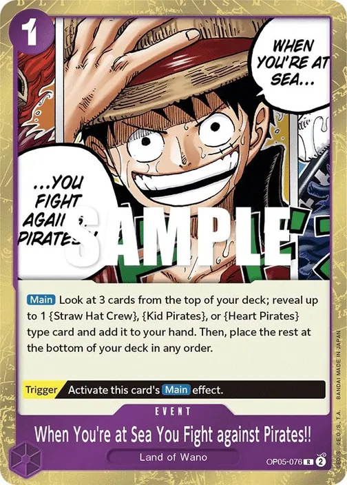 Carte One Piece anglaise OP05-076 When You're at Sea You Fight against Pirates!!