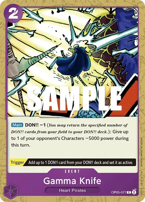Carte One Piece anglaise OP05-077 Gamma Knife