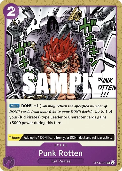 Carte One Piece anglaise OP05-078 Punk Rotten