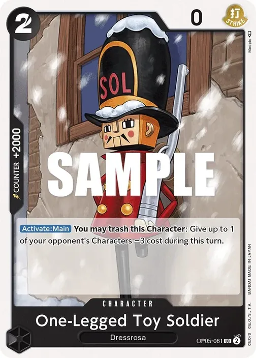 Carte One Piece anglaise OP05-081 One-Legged Toy Soldier
