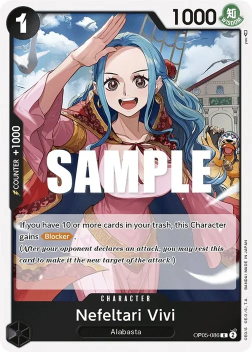 Carte One Piece anglaise OP05-086 Nefeltari Vivi