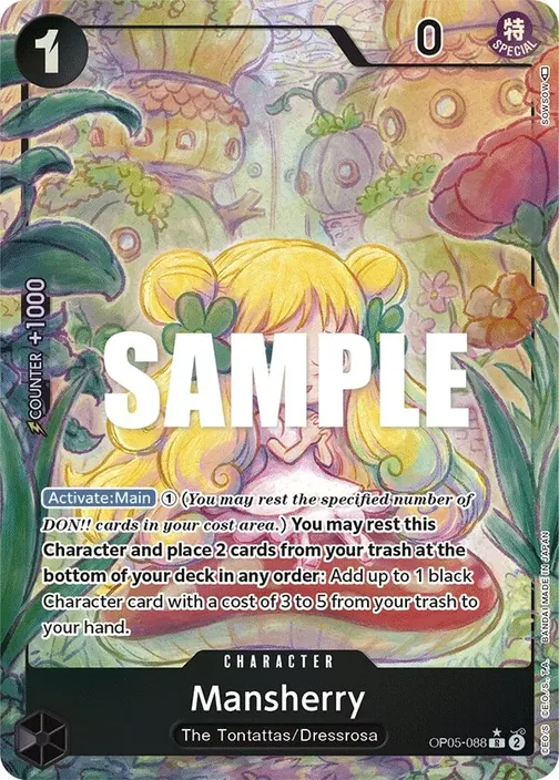 Carte One Piece anglaise OP05-088 Mansherry (version 2)