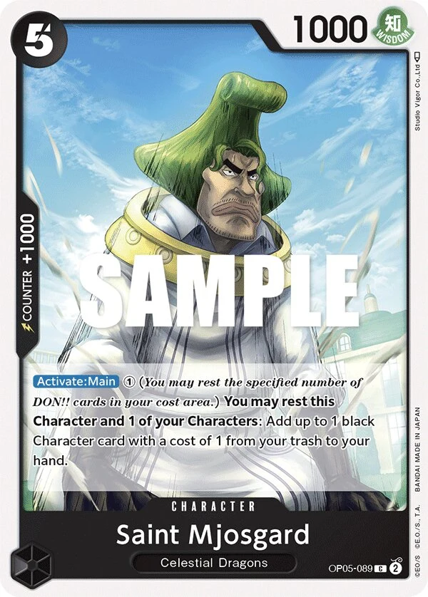 Carte One Piece anglaise Saint Mjosgard OP05-089 C