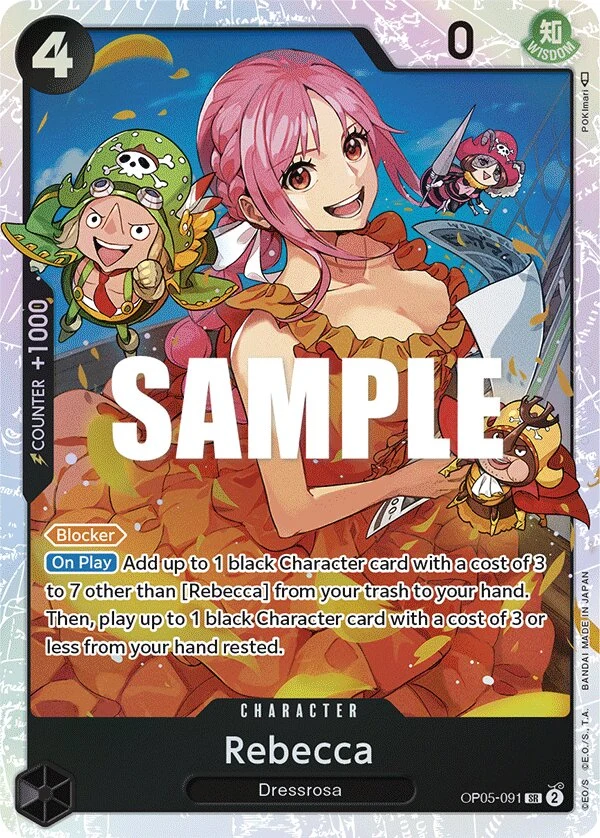 Carte One Piece anglaise Rebecca OP05-091 SR