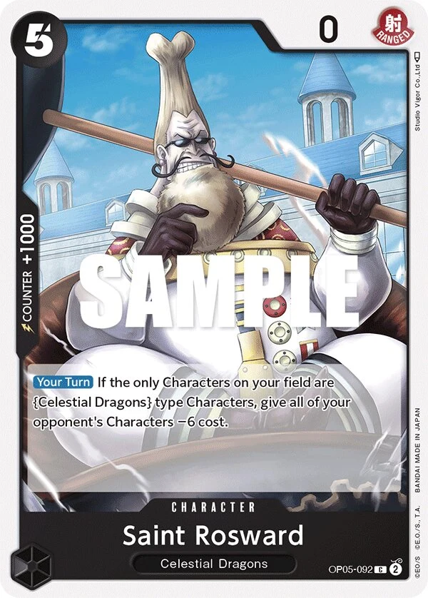 Carte One Piece anglaise Saint Rosward OP05-092 C