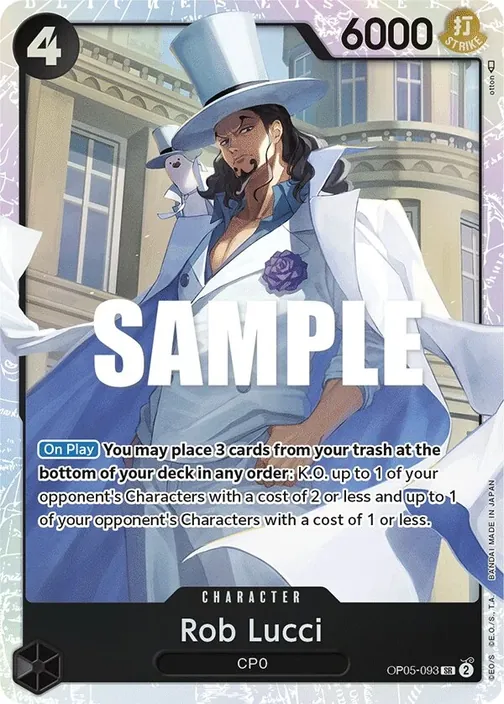Carte One Piece anglaise OP05-093 Rob Lucci