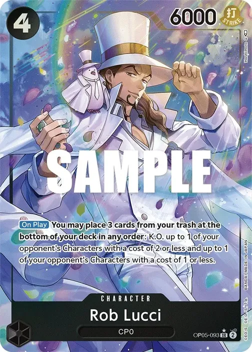 Carte One Piece anglaise OP05-093 Rob Lucci (version 2)