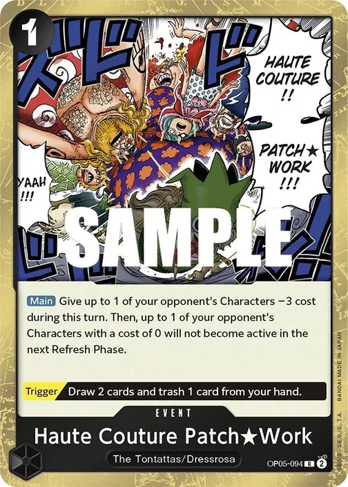 Carte One Piece anglaise OP05-094 Haute Couture Patch★Work