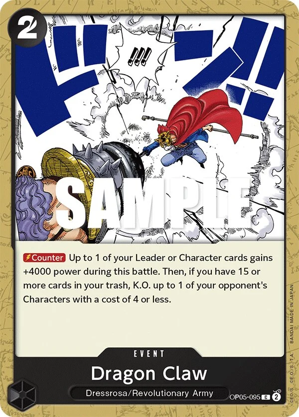Carte One Piece anglaise Dragon Claw OP05-095 C