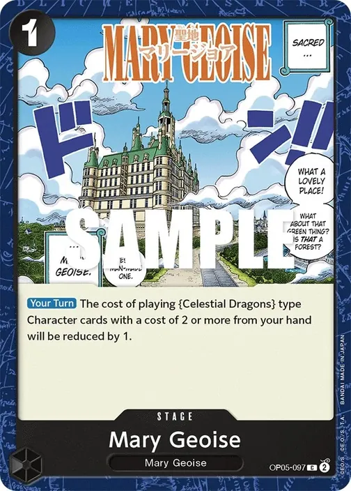 Carte One Piece anglaise OP05-097 Mary Geoise